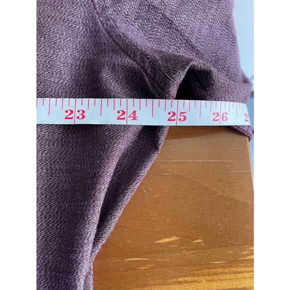 Western Button Up Shirt Mens Size 2XL Short Sleeve Burgundy Casual Shirt - Picture 11 of 12